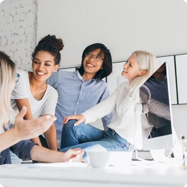 Photo of big team at work